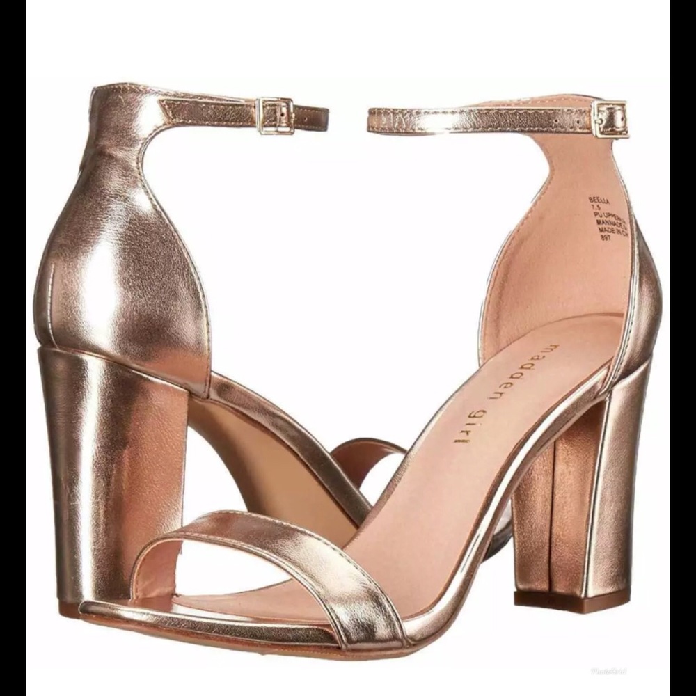 Madden girl Ankle Sandals Rose Gold Size 7.5